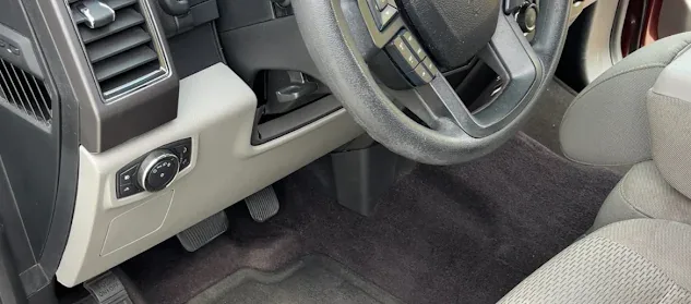 Spotless F-150 interior after an Armour Detailing full detail in Lima OH
